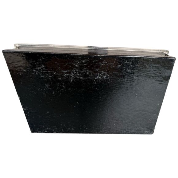 Vtg Leather Wallet Coin Purse Navy Blue Red Trim NOS 60s 70s Belle Brummel NOS - Picture 3 of 16